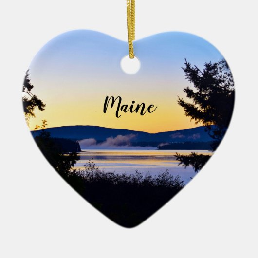 Sunrise Maine Heart Ornament (Voorkant)