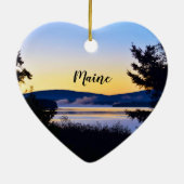 Sunrise Maine Heart Ornament (Achterkant)