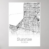 Sunrise Map - Florida - City Map Poster (Voorkant)