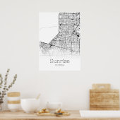 Sunrise Map - Florida - City Map Poster (Keuken)