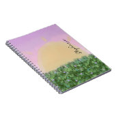 Sunrise Meadow gepersonaliseerd - aangepaste paste Notitieboek (Rechterzijde)