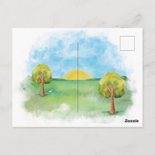 Sunrise Meadows Family Reunion Invitation Briefkaa Briefkaart (Achterkant)