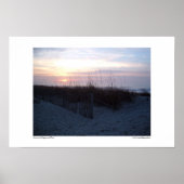 Sunrise met Seagrass en Fence Poster (Voorkant)