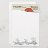 Sunrise met waterspatbriefje briefpapier (Voorkant / Achterkant)