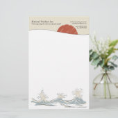 Sunrise met waterspatbriefje briefpapier (Staand voorkant)