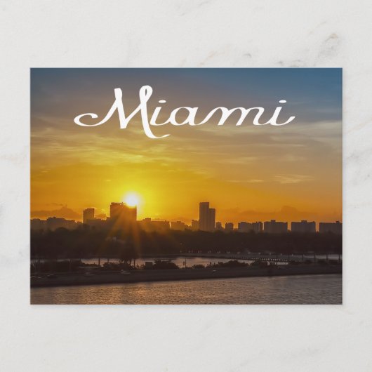 Sunrise Miami Skyline, Florida - VS Briefkaart (Voorkant)