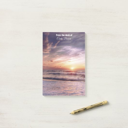 "Sunrise" Monogrammed Post-It Notes (Op bureau)