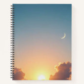 Sunrise & Moon esthetische spiraal Notitieboek (Voorkant)