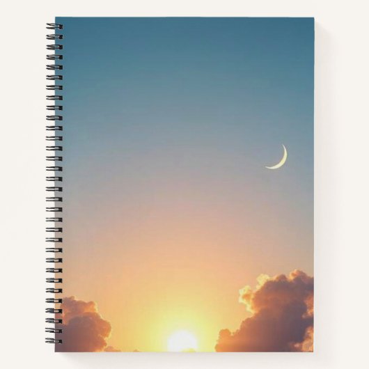Sunrise & Moon esthetische spiraal Notitieboek (Voorkant)