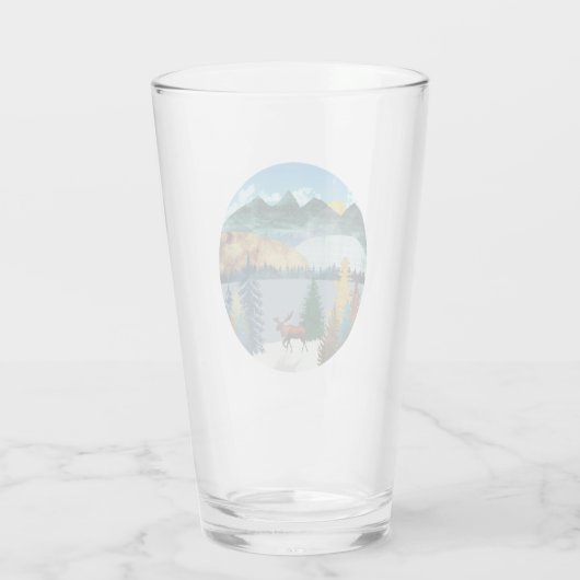 Sunrise Moose Glas (Achterkant)