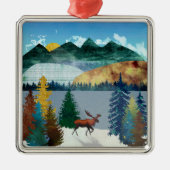 Sunrise Moose Metalen Ornament (Voorkant)