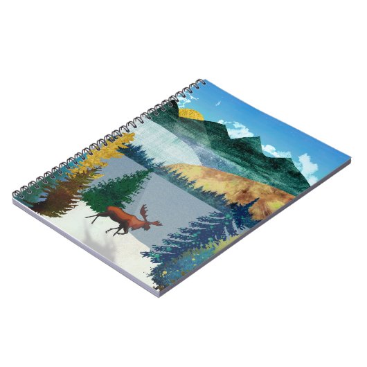 Sunrise Moose Notitieboek (Linkerzijde)