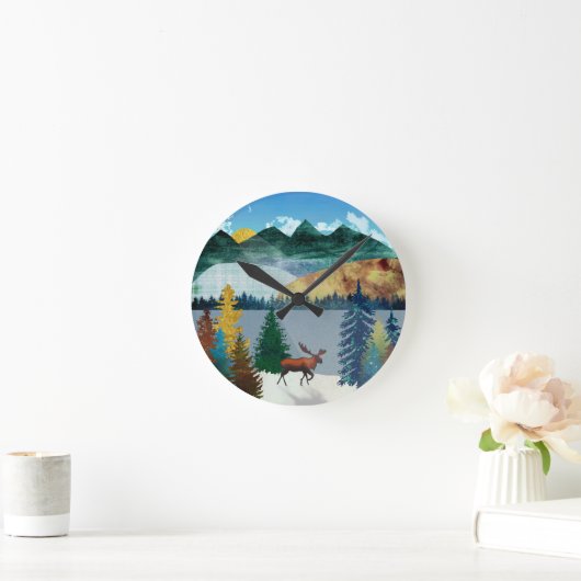 Sunrise Moose Ronde Klok (Huis)