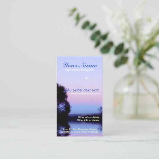 Sunrise Morning Moon Visitekaartje (Staand voorkant)