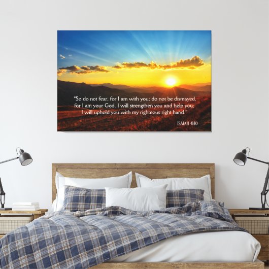 Sunrise Mountain maakt zich geen zorgen over Isaia Canvas Afdruk (Insitu (Slaapkamer))