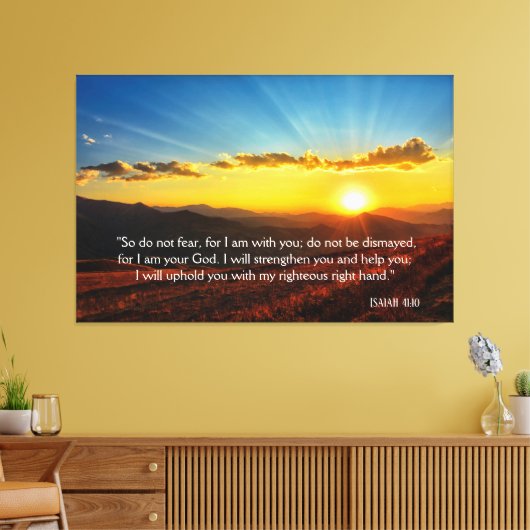 Sunrise Mountain maakt zich geen zorgen over Isaia Canvas Afdruk (Insitu (Woonkamer))