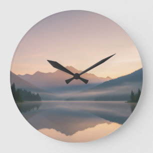 Sunrise Mountain Muur Klok - Kalme Natuur Ontwerp