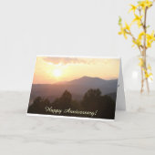 Sunrise Mountains Jubileum Kaart (Gele Bloem)