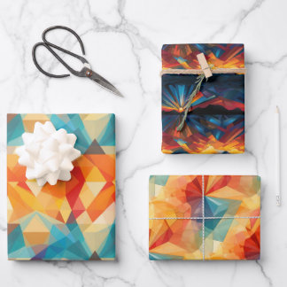 Sunrise Mozaïek Geometrisch: Nieuw Beginnings Desi Inpakpapier Vel