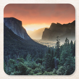 Sunrise Nationaal park Yosemite Kartonnen Onderzetters