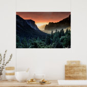Sunrise | Nationaal park Yosemite Poster (Keuken)