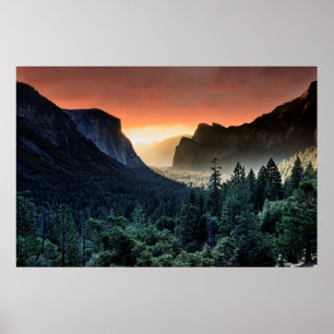Sunrise Nationaal park Yosemite Poster