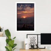 Sunrise "Nooit te laat" Poster Print (Thuiskantoor)