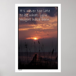 Sunrise "Nooit te laat" Poster Print