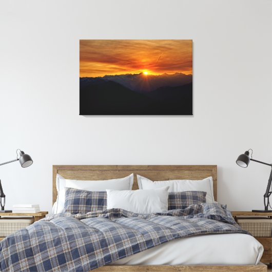Sunrise North Cascades Canvas Afdruk (Insitu (Slaapkamer))