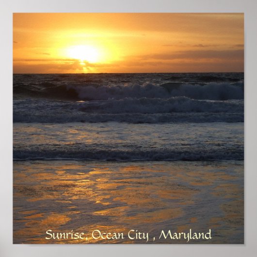 Sunrise, Ocean City, Mar... Poster (Voorkant)