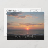"Sunrise - Ocean City, Maryland" Briefkaart (Voorkant / Achterkant)