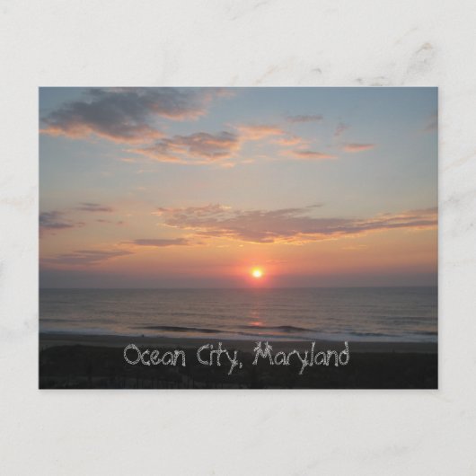 "Sunrise - Ocean City, Maryland" Briefkaart (Voorkant)