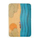 Sunrise Ocean Ship Zonsondergang Badmat (Voorkant Verticaal)