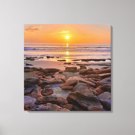 Sunrise ocean shoreline Canvas  (Voorkant)