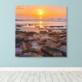 Sunrise ocean shoreline Canvas  (Insitu (Houten vloer))