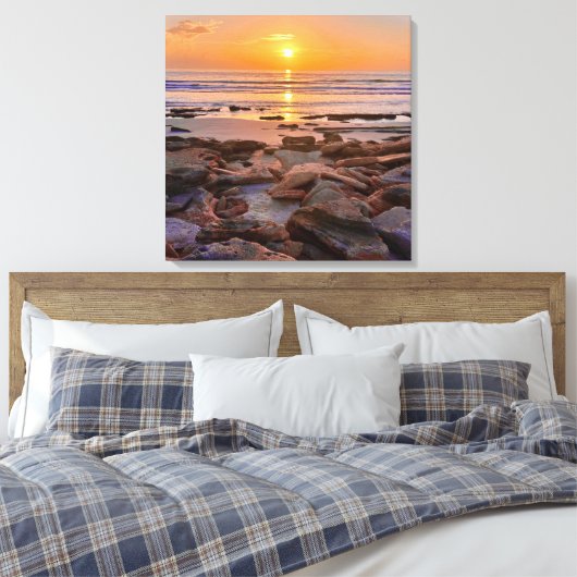 Sunrise ocean shoreline Canvas (Insitu (Slaapkamer))