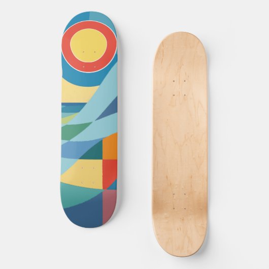 Sunrise Ocean Wave Persoonlijk Skateboard (Voorkant)