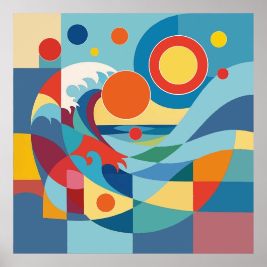 Sunrise Ocean Wave Poster (Voorkant)