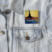 Sunrise of Sunset Own a Liberty Bond Vierkante Button 5,1 Cm (In situ)