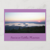 Sunrise on Cadillac Mt., Briefkaart (Voorkant)