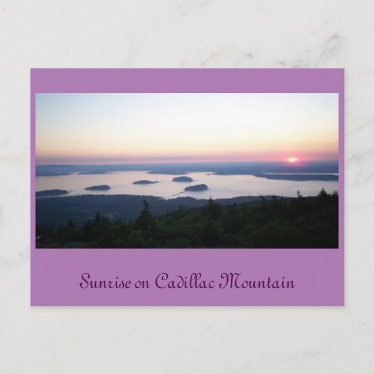 Sunrise on Cadillac Mt., Briefkaart (Voorkant)