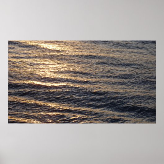 Sunrise on Ocean Waters kalmerende fotografie Poster (Voorkant)