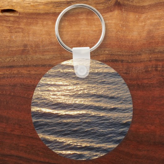 Sunrise on Ocean Waters kalmerende fotografie Sleutelhanger (Voorkant)