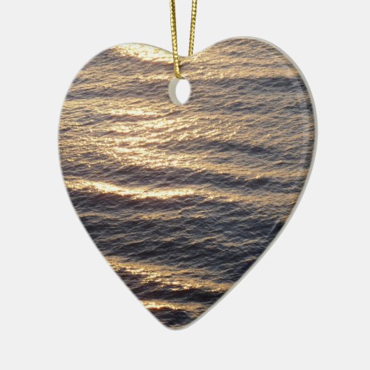 Sunrise on Ocean Waters Keramisch Ornament (Links)