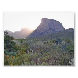 Sunrise on the Chisos, Big Bend Nat'l Park, Texas Foto Afdruk