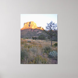 Sunrise op Casa Grande, BBNP, Texas Canvas Afdruk