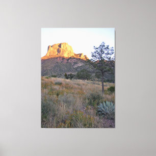 Sunrise op Casa Grande, BBNP, Texas Canvas Afdruk