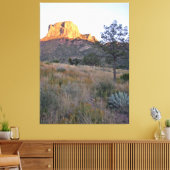 Sunrise op Casa Grande, BBNP, Texas Canvas Afdruk (Insitu (Woonkamer))