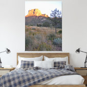 Sunrise op Casa Grande, BBNP, Texas Canvas Afdruk (Insitu (Slaapkamer))