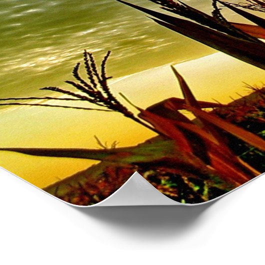 Sunrise op Cornfield Poster (Hoek)